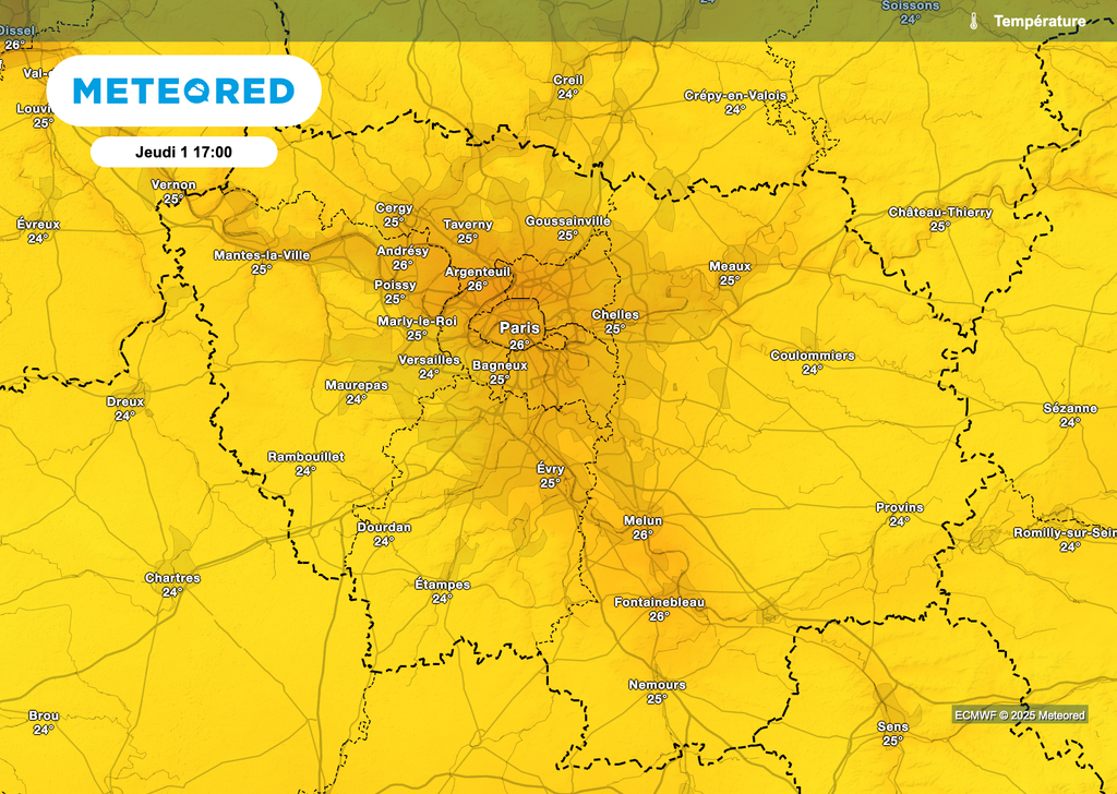 Des pointes à près de 28 degrés attendues en région parisienne entre les journées de mercredi et de jeudi. Des pointes à près de 28 degrés attendues en région parisienne entre les journées de mercredi et de jeudi.