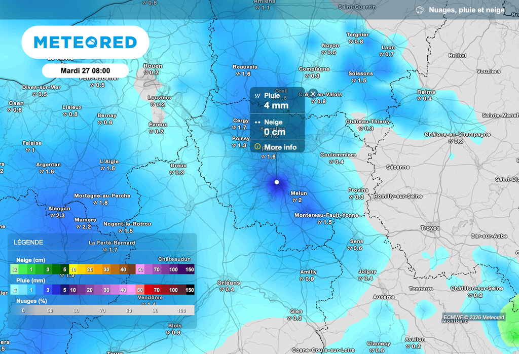 Une perturbation pluvieuse ce mardi au-dessus de l'Île-de-France ! Une perturbation pluvieuse ce mardi au-dessus de l'Île-de-France !