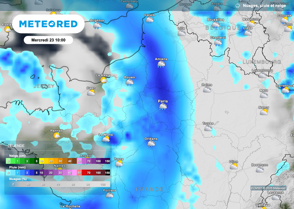 Météo pluvieuse en Île-de-France ce mercredi matin. Météo pluvieuse en Île-de-France ce mercredi matin.