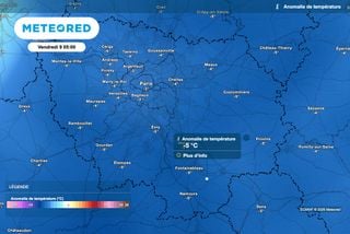 M&eacute;t&eacute;o &agrave; Paris : jusqu&rsquo;o&ugrave; va chuter le thermom&egrave;tre ? Il fera 8 &deg;C lors de la journ&eacute;e la plus froide