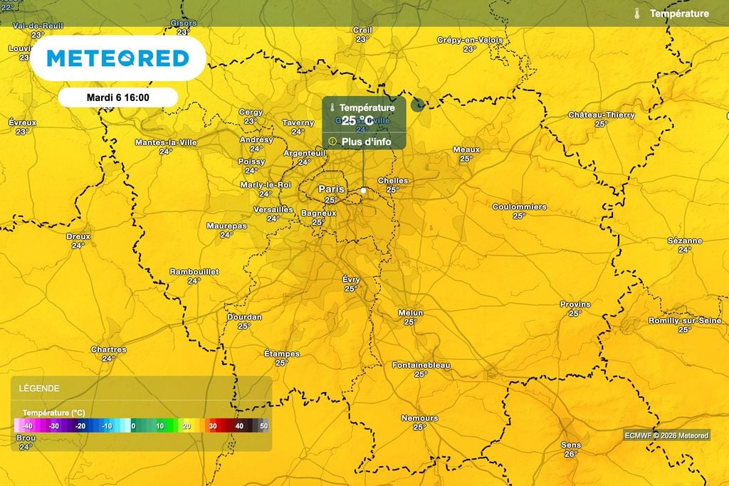 Encore plus de 25 degrés ce mardi après-midi ! Encore plus de 25 degrés ce mardi après-midi !