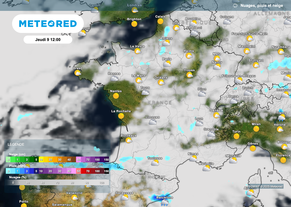 Quelques petites pluies attendues jeudi. Quelques petites pluies attendues jeudi.