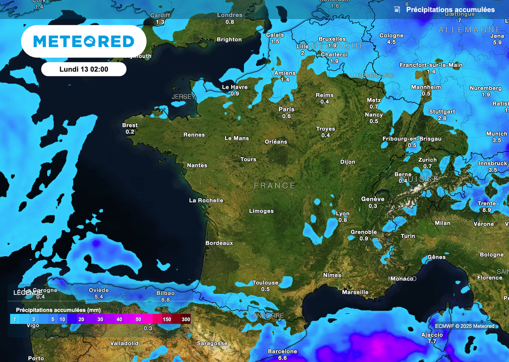Des précipitations vraiment très rares au cours des prochains jours en France. Des précipitations vraiment très rares au cours des prochains jours en France.