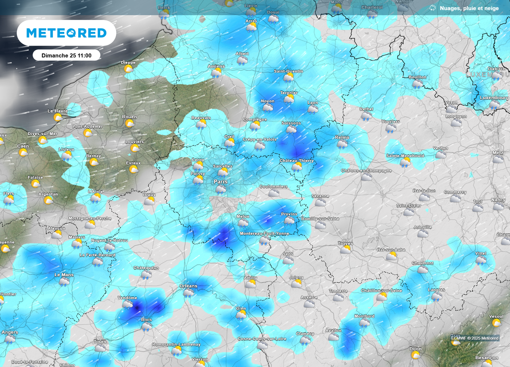 Dimanche Paris précipitations