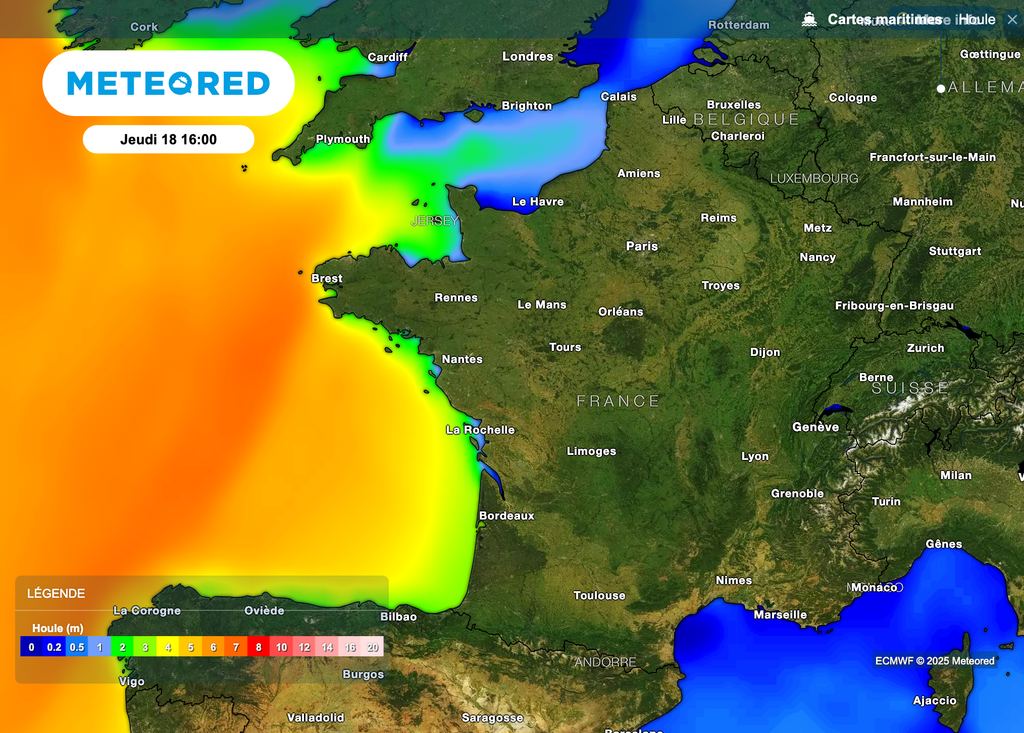 Forte houle prévue ce jeudi sur les côtes françaises.