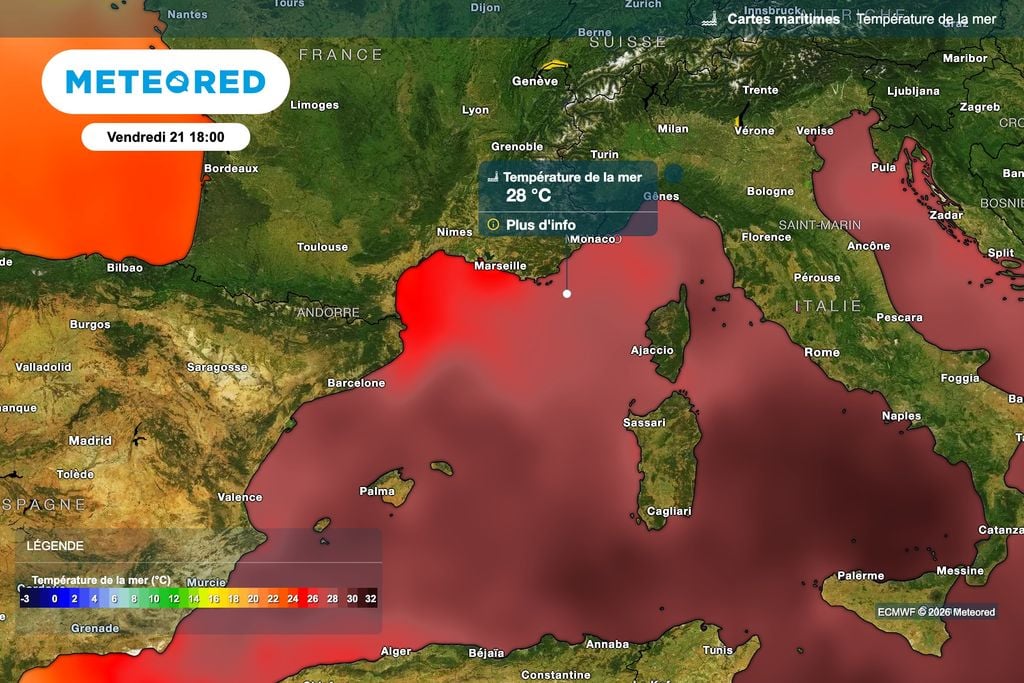 La mer Méditerranée est actuellement très chaude ! La mer Méditerranée est actuellement très chaude !