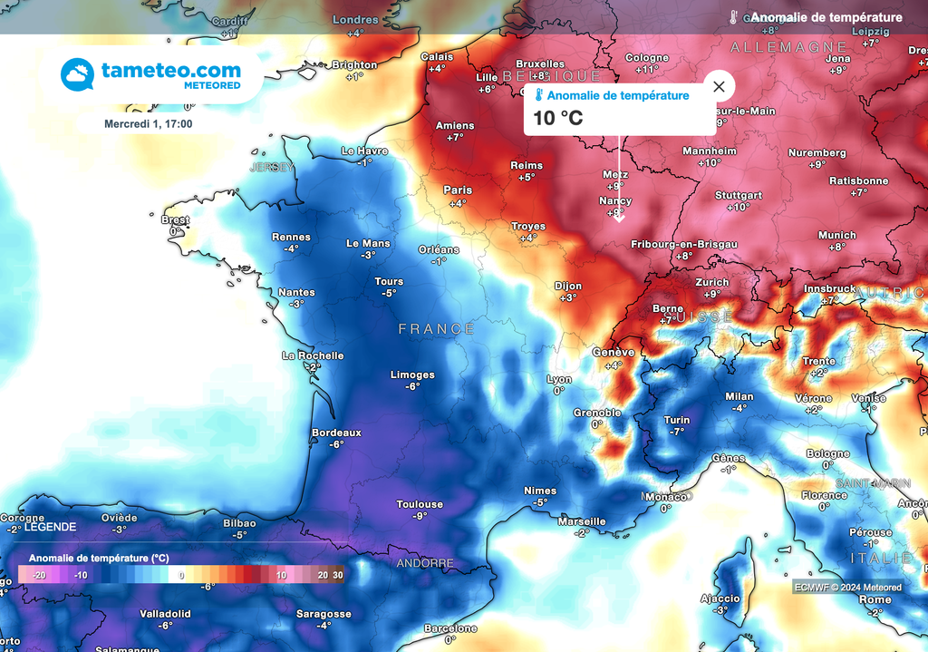 Des températures très contrastées ce mercredi sur la France !