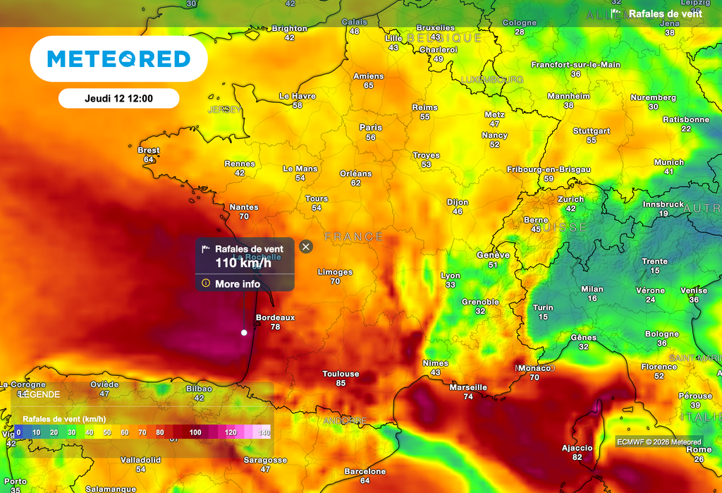 Fort coup de vent voire tempête jeudi dans le sud-ouest !