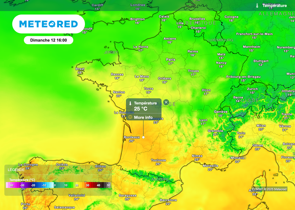 Chaleur estivale dans le sud du pays ce week-end !