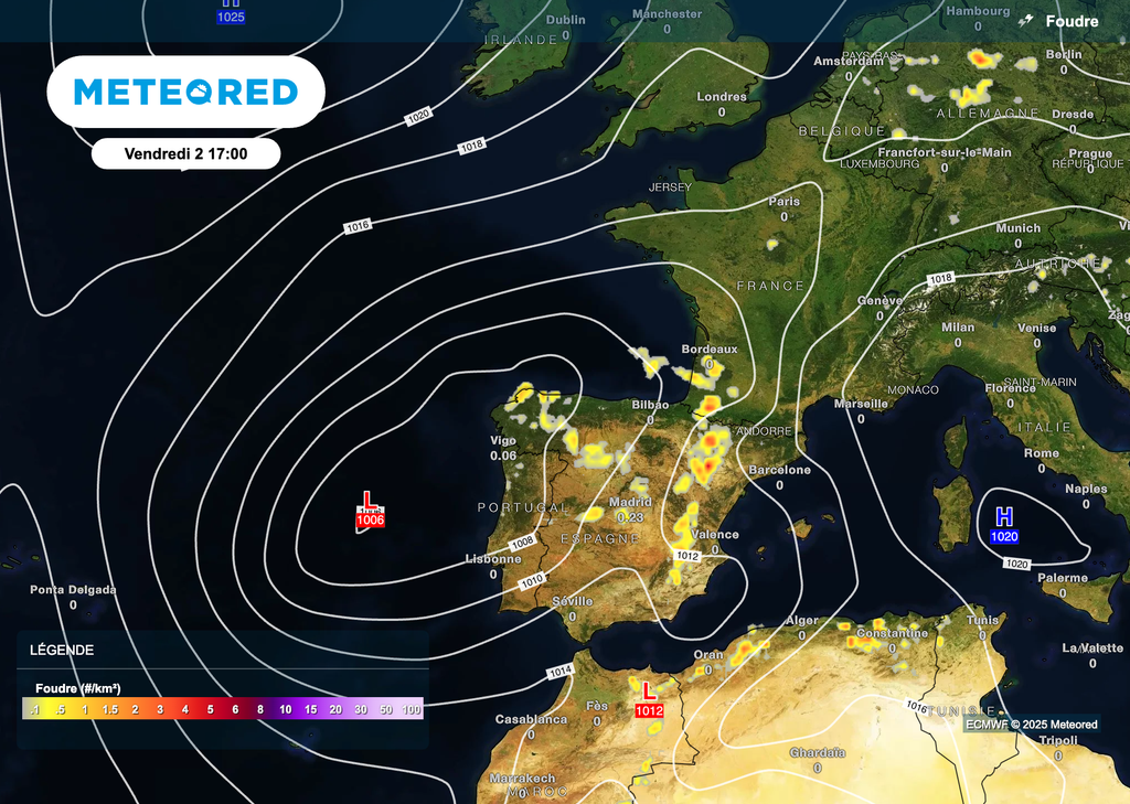 Des orages attendus dans le sud-ouest du pays.