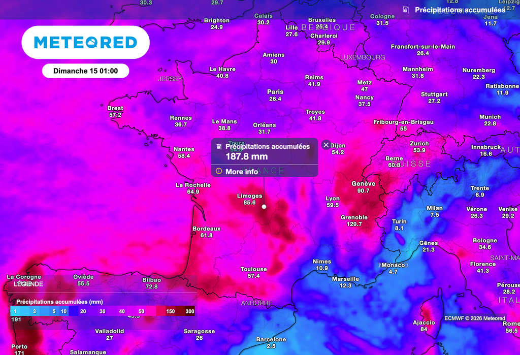 Des cumuls de pluie importants dans le sud-ouest de la France cette semaine !