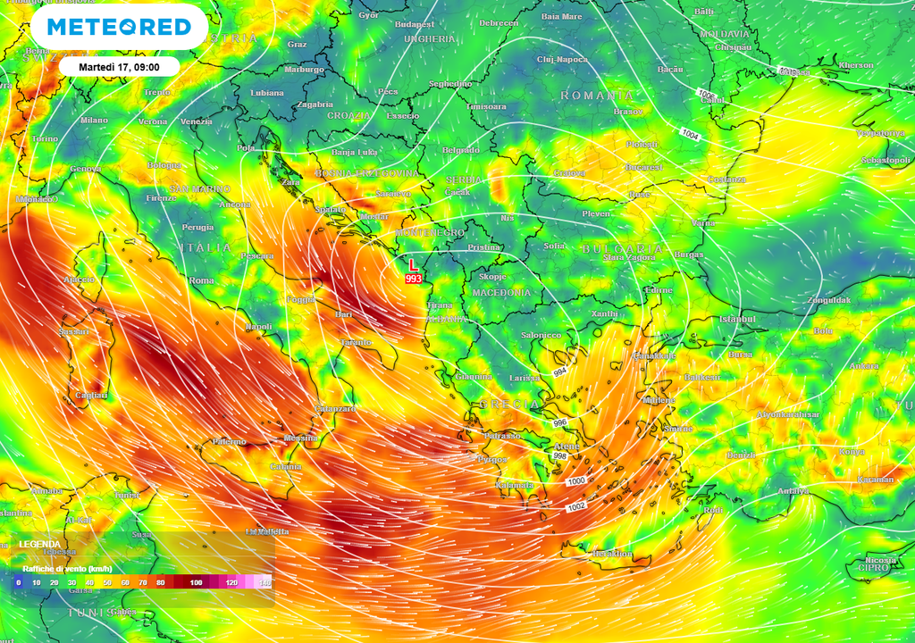 Venti intensi. I venti molto forti attesi il giorno di Carnevale su molte regioni italiane, e sulle Isole Maggiori, dove il Maestrale sarà molto forte.