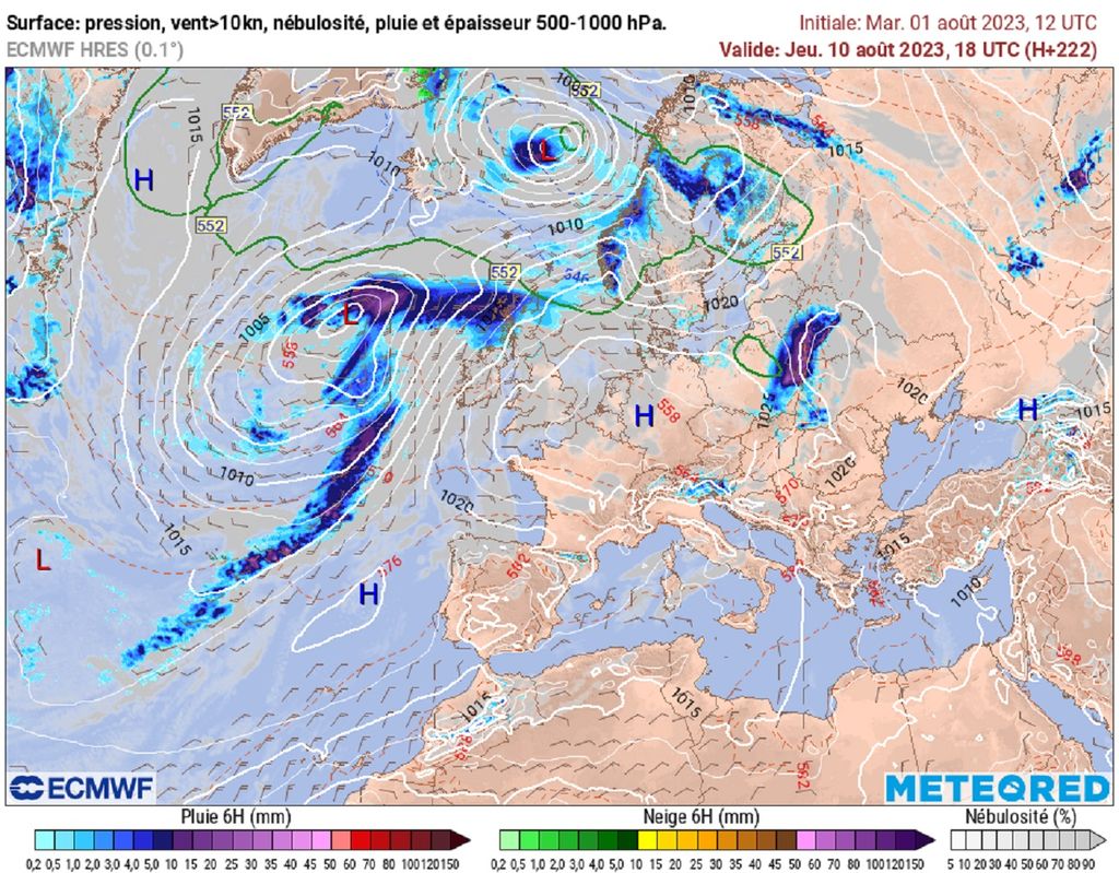 Grâce au retour des hautes pressions dans le courant de la semaine prochaine, le deuxième week-end d'août s'annonce (à priori) estival...