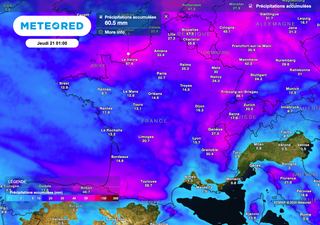 Météo : avant l'arrivée du froid et de la neige, de fortes pluies sont prévues au cours des prochaines heures en France 