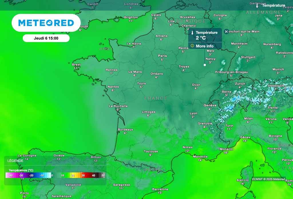 Les températures repassent sous les valeurs de saison cet après-midi. Les températures repassent sous les valeurs de saison cet après-midi.