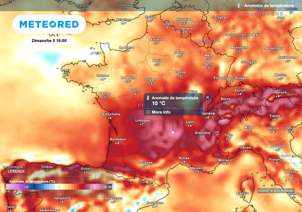 Températures toujours aussi élevées pour la saison ce dimanche après-midi. Températures toujours aussi élevées pour la saison ce dimanche après-midi.