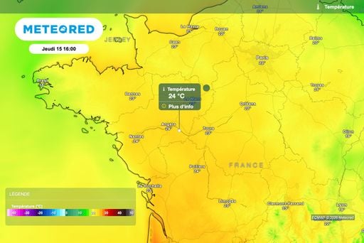 M&eacute;t&eacute;o : &laquo; C'est un coup de chaud tr&egrave;s &eacute;tonnant ! &raquo; Les experts m&eacute;t&eacute;o pr&eacute;voient plus de 26 &deg;C dans les Pays de la Loire