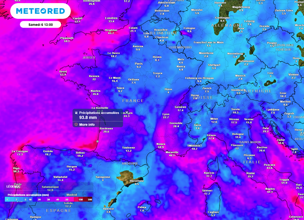Les précipitations seront au rendez-vous cette semaine avec des cumuls parfois conséquents.