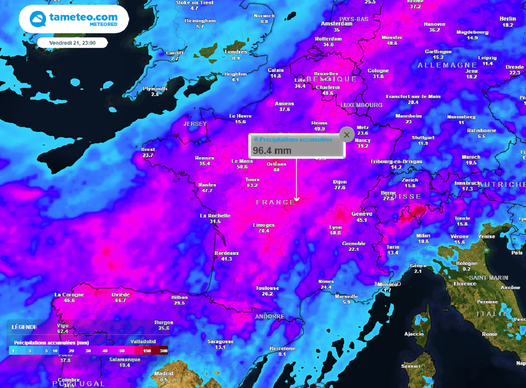 Cette semaine sera marquée par de copieuses précipitations, n'épargnant quasiment aucune région...