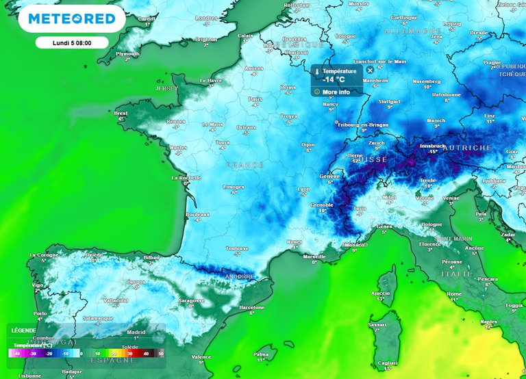 M&eacute;t&eacute;o cette semaine : grand froid avec jusqu'&agrave; -15&deg;C en plaine, plusieurs &eacute;pisodes neigeux attendus