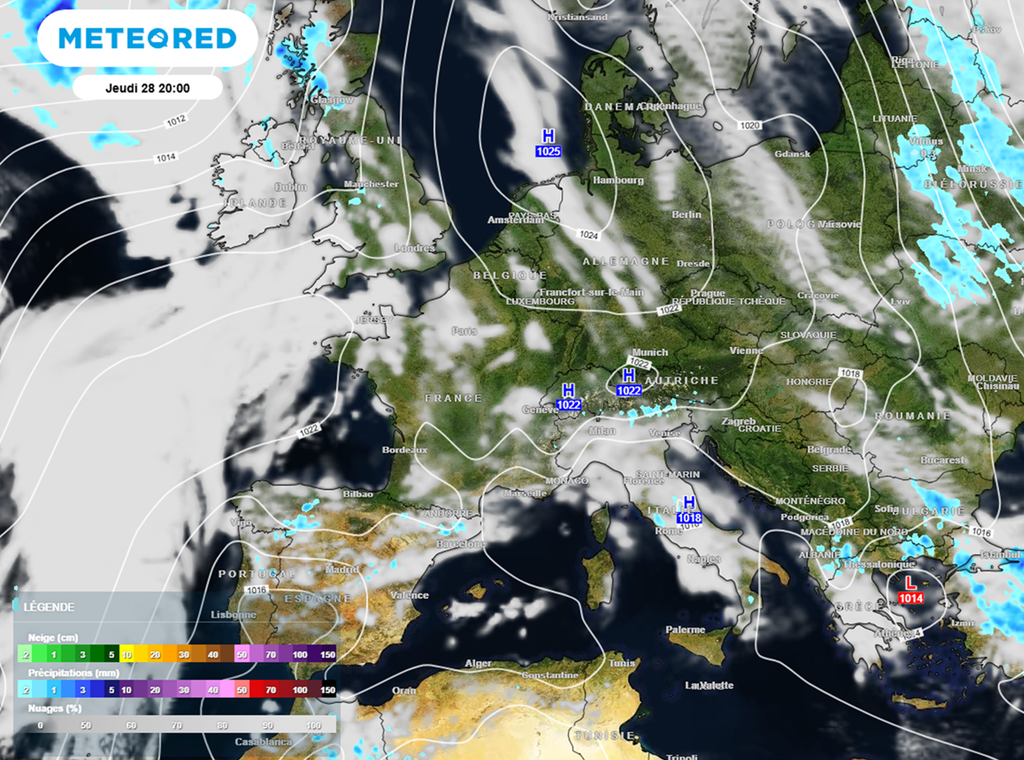 Avec des hautes pressions installées sur l'Europe de l'ouest, les conditions seront estivales toute la semaine. Avec des hautes pressions installées sur l'Europe de l'ouest, les conditions seront estivales toute la semaine.