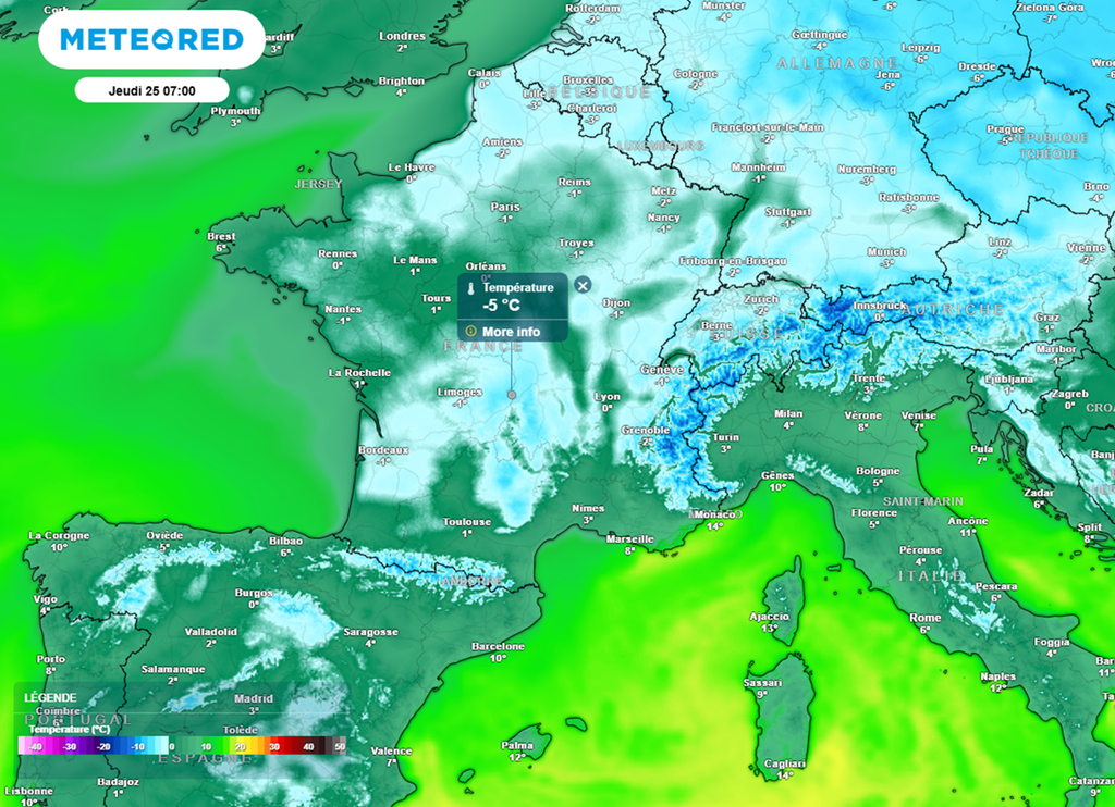 Les gelées se multiplieront et s'accentueront pour le matin de Noël.