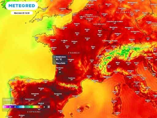M&eacute;t&eacute;o cette semaine : la 4&egrave;me canicule de l'&eacute;t&eacute; s'installe, plus de 40&deg;C attendus dans plusieurs r&eacute;gions