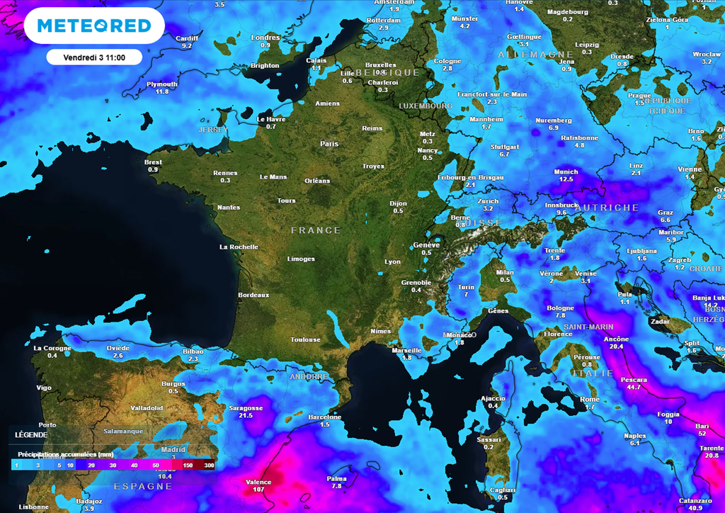 Avec la présence des hautes pressions, les précipitations seront rares cette semaine.