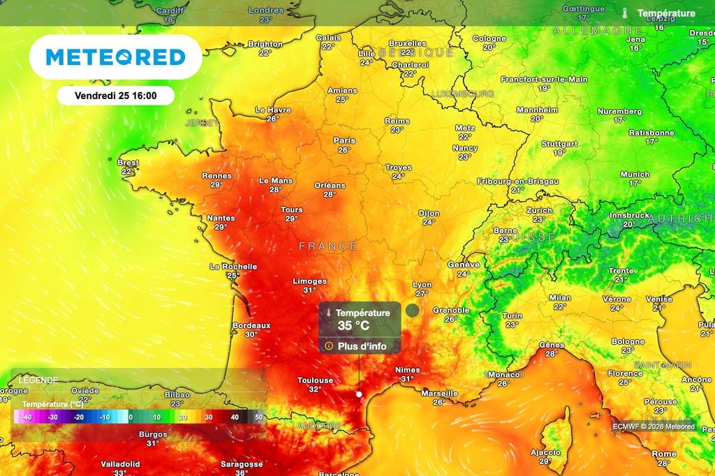 La journée de vendredi s'annonce particulièrement chaude avec des pointes à près de 30 degrés en région Pays de la Loire. La journée de vendredi s'annonce particulièrement chaude avec des pointes à près de 30 degrés en région Pays de la Loire.