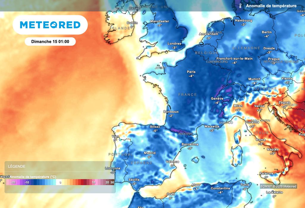 Arrivée d'air froid sur la France pour ce week-end !