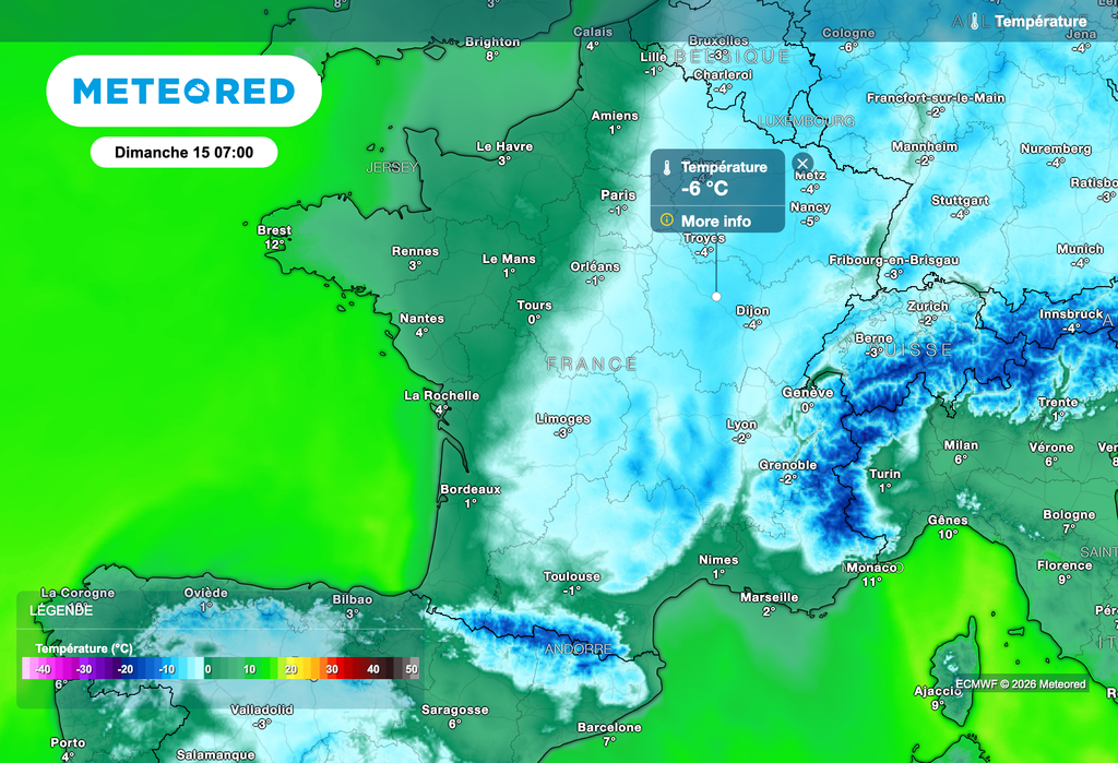 Fortes gelées dimanche matin dans de nombreuses régions !