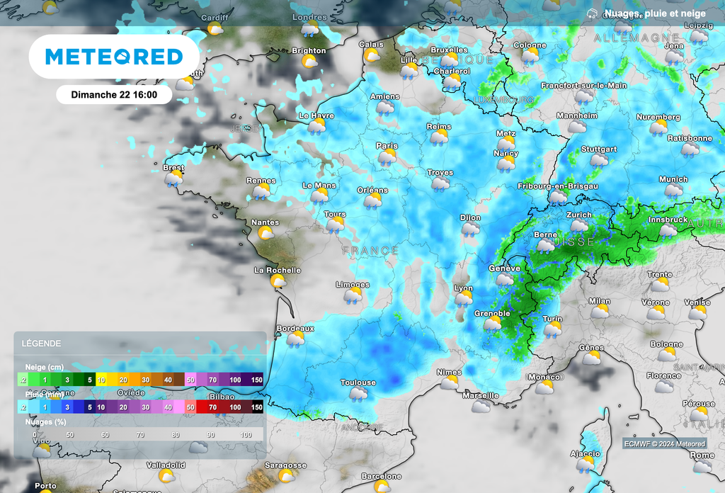 Retour de la neige dimanche sur les massifs.