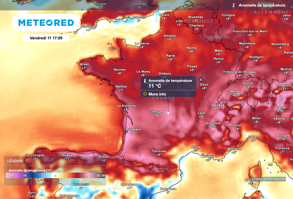 Températures à nouveau très élevées en fin de semaine. Températures à nouveau très élevées en fin de semaine.