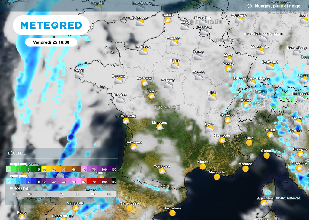 Météo printanière dans le sud du pays demain après-midi. Météo printanière dans le sud du pays demain après-midi.
