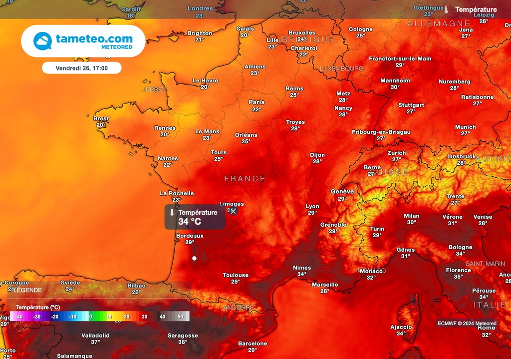 Près de 35 degrés dans le sud de la France vendredi après-midi. Près de 35 degrés dans le sud de la France vendredi après-midi.