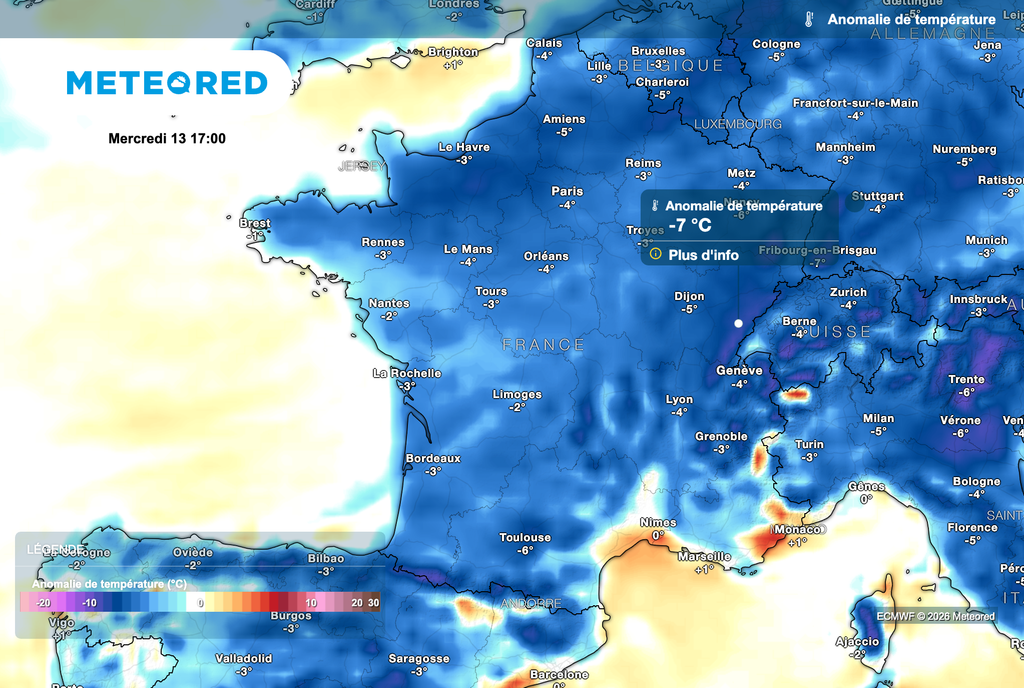 Températures parfois automnales la semaine prochaine en France !