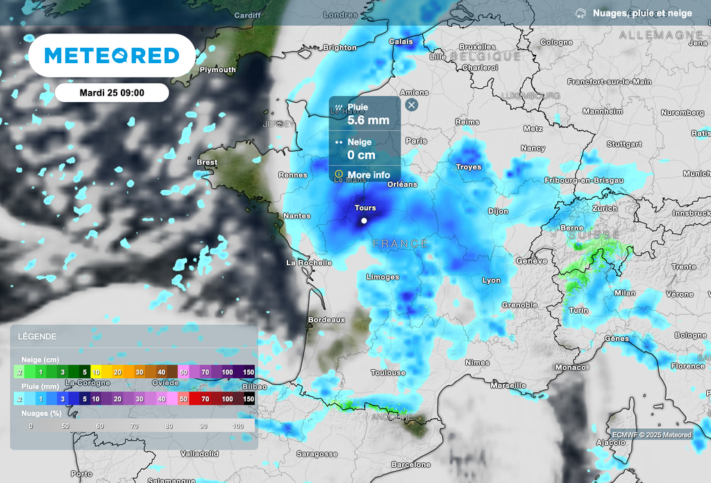 Météo pluvieuse ce mardi matin.