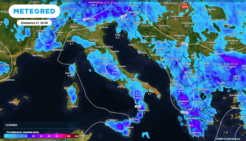 Ecco le aree dove sono attese piogge e temporali nei prossimi giorni.