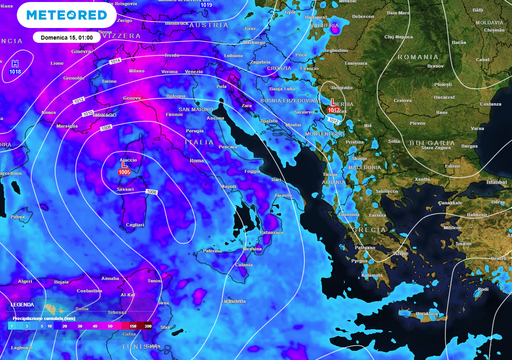 Meteo: da venerd&igrave; 13 attenzione al ciclone fra Sardegna e Sicilia, causer&agrave; forti piogge e mareggiate