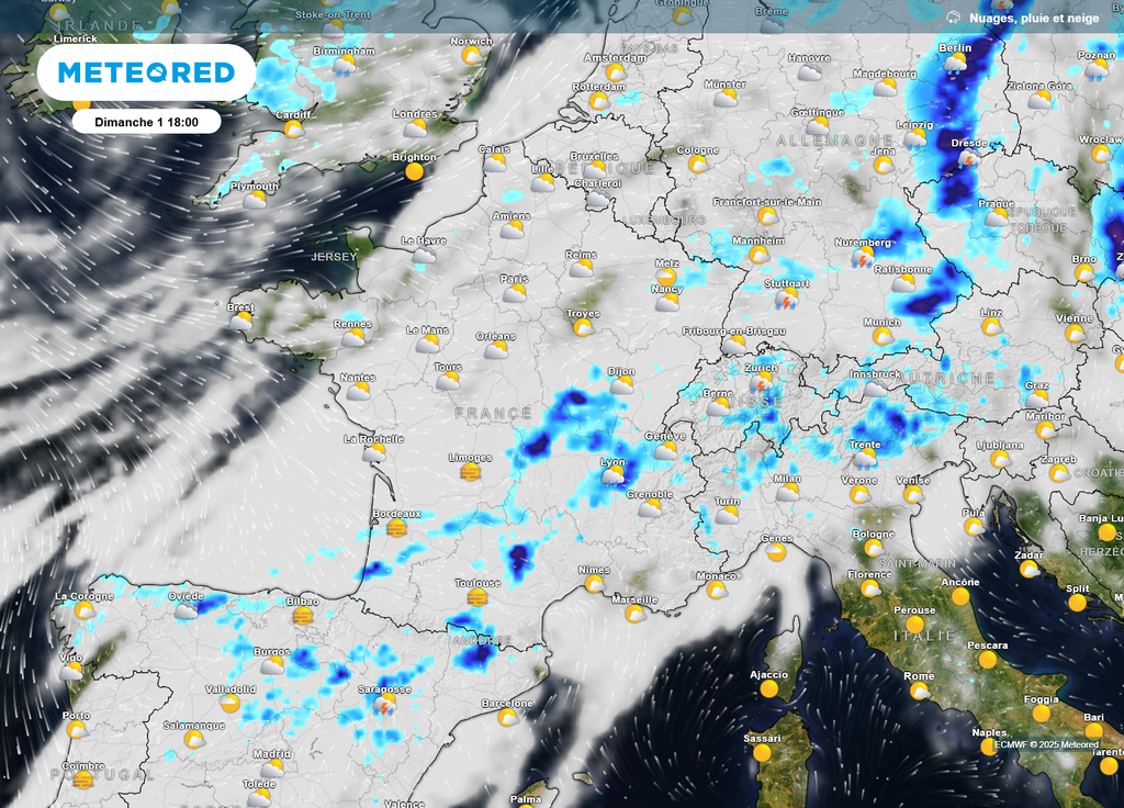 Dimanche nébulosité 18h