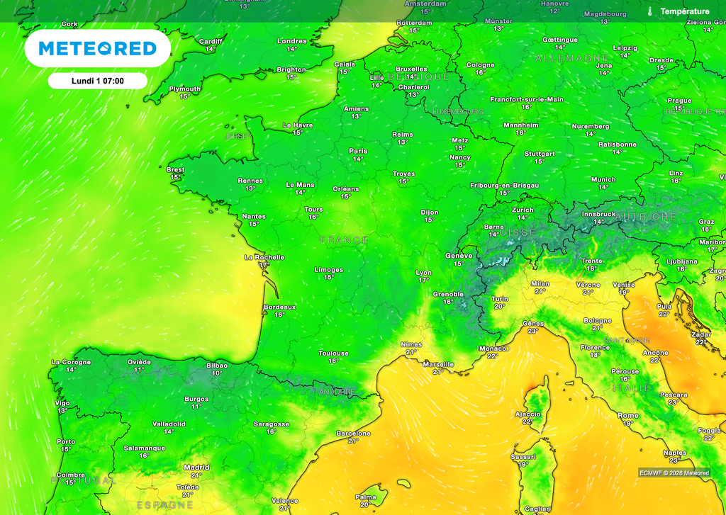 Douceur matinale de présente et plutôt de saison sur l'hexagone. Douceur matinale de présente et plutôt de saison sur l'hexagone.