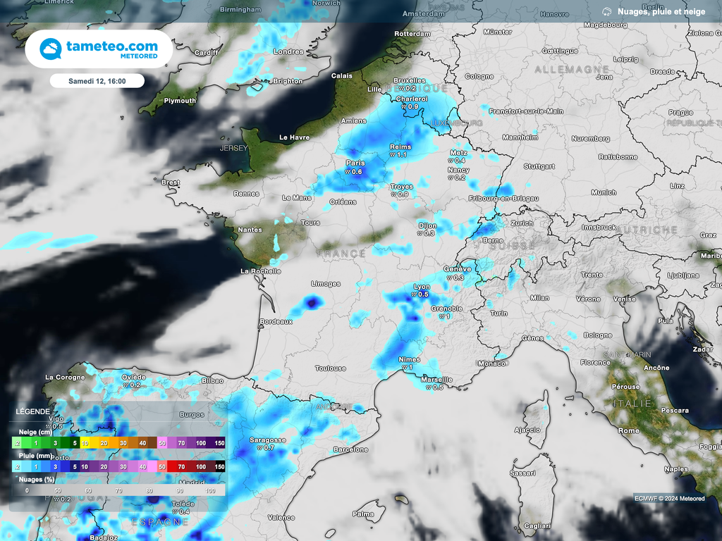 Pluies plus présentes en cours d'après-midi. Pluies plus présentes en cours d'après-midi.