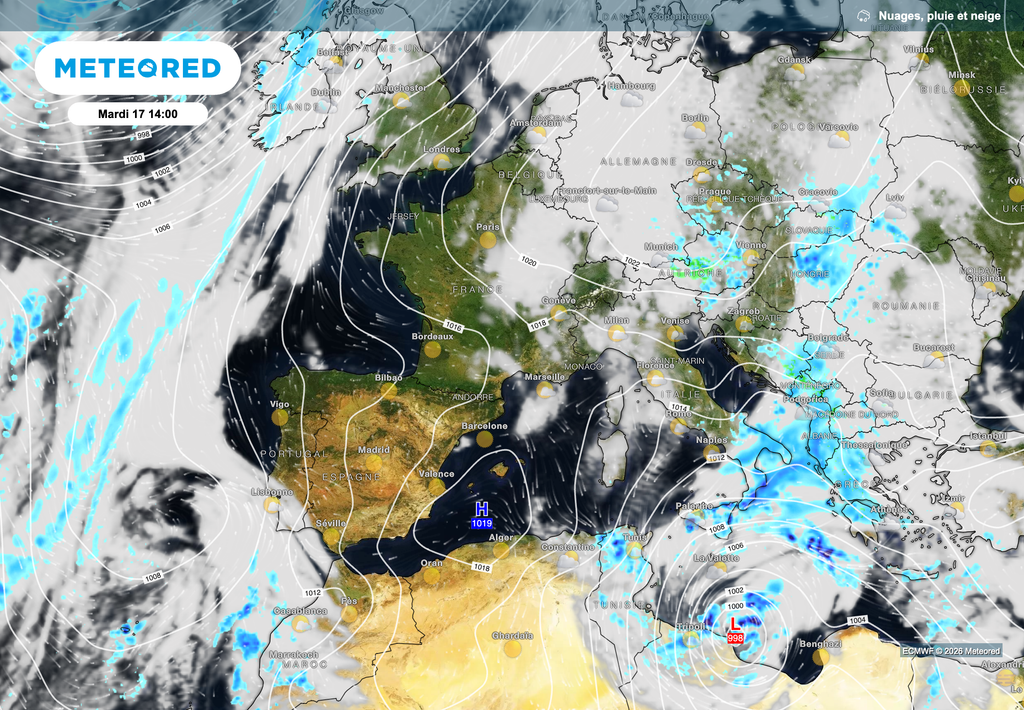 Un temps essentiellement anticyclonique sur la France.
