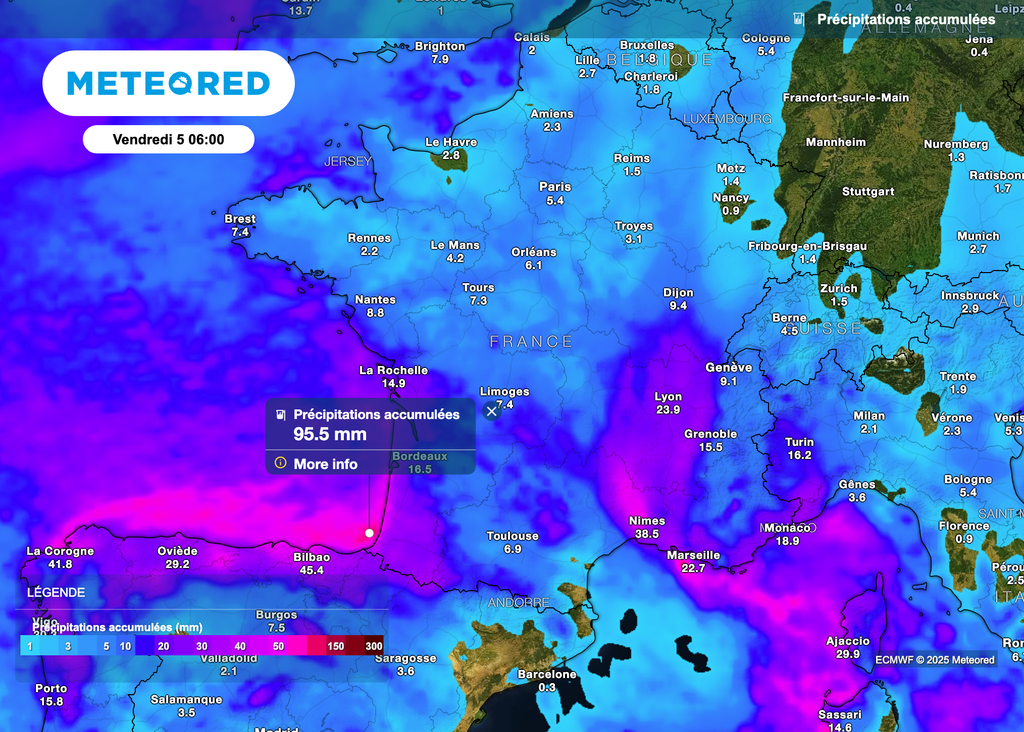 De fortes précipitations attendues près des côtes aquitaines ! De fortes précipitations attendues près des côtes aquitaines !