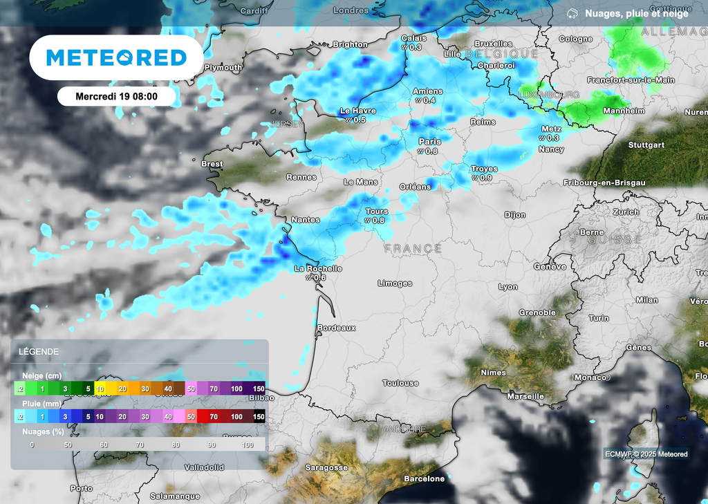 La perturbation concerne le nord-ouest ce matin.