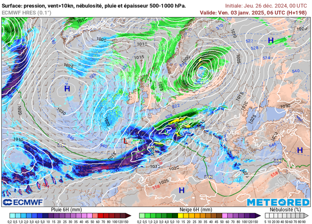 Le temps s'annonce perturbé tout début janvier avant le retour du froid.