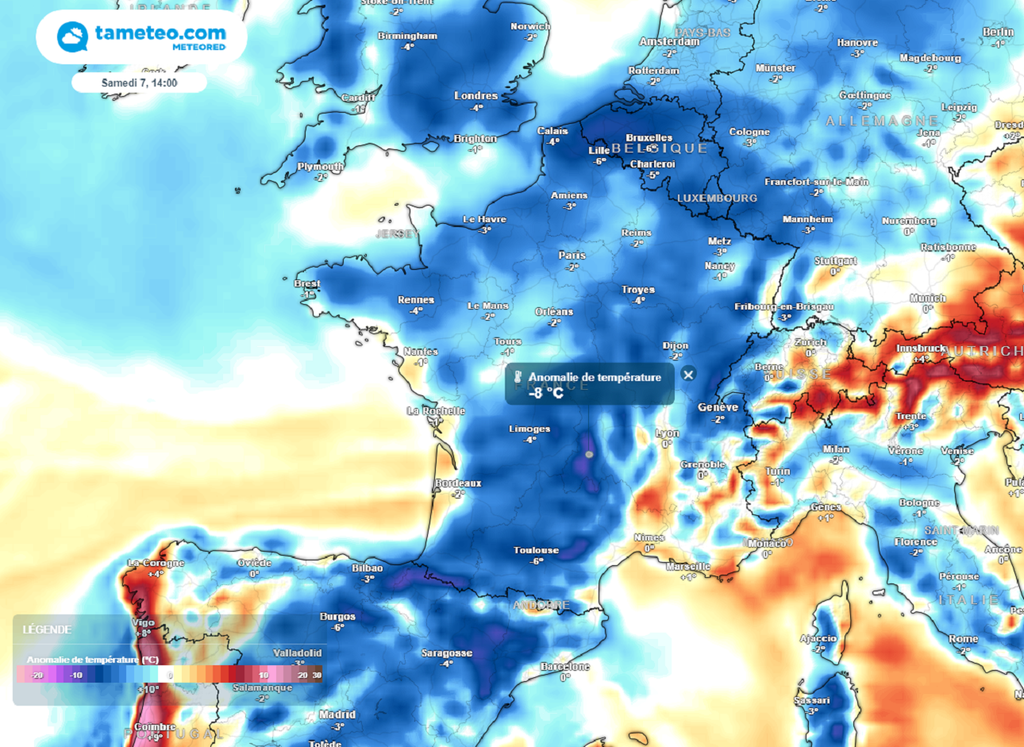 C'est une certaine fraîcheur qui pourrait dominer à l'horizon du prochain week-end avec des températures largement inférieures aux normales de saison.
