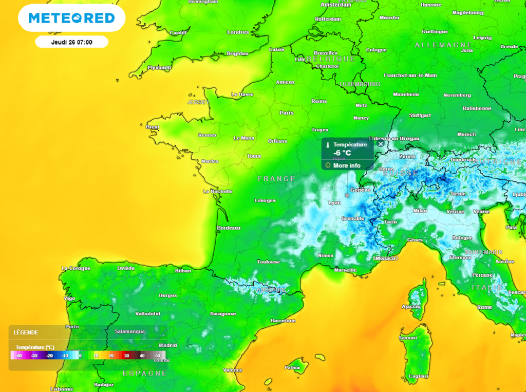 Les températures seront contrastées toute la semaine avec des gelées localement marquées à l'est et une certaine douceur à l'ouest.