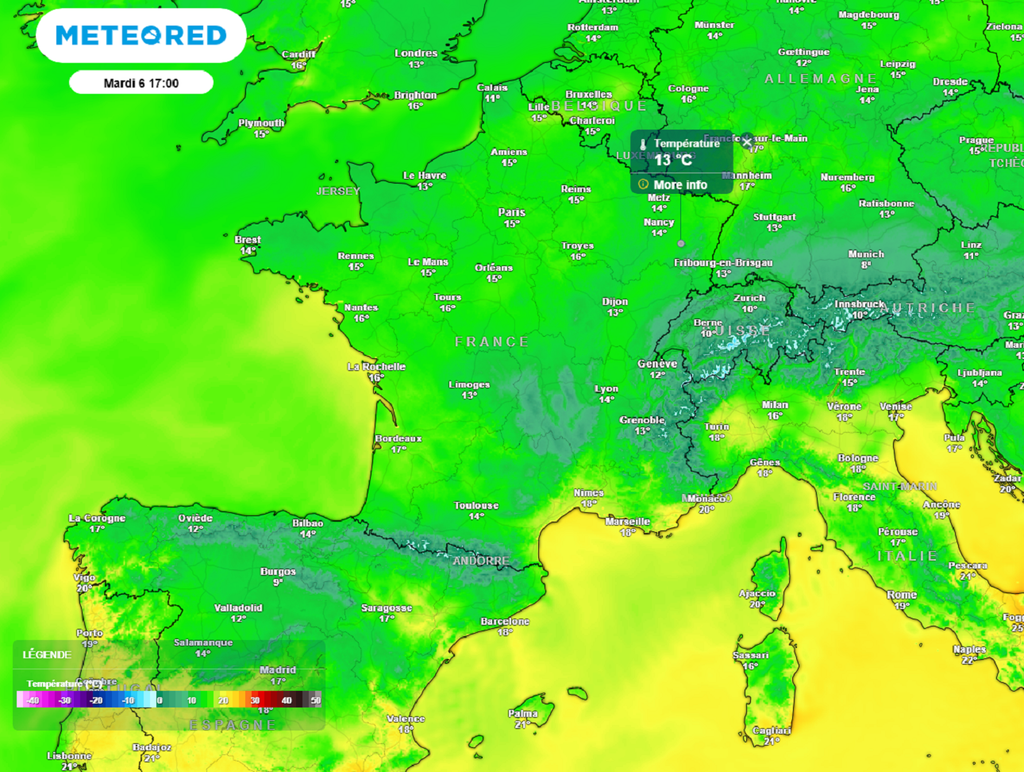 Malgré les éclaircies, les températures peineront à remonter en cours de journée avec moins de 15°C au nord-est.