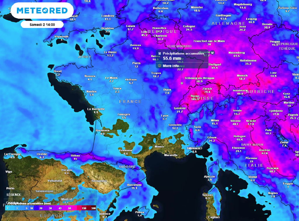 Les quantités de précipitations les plus importantes sont attendues dans le nord-est cette semaine.